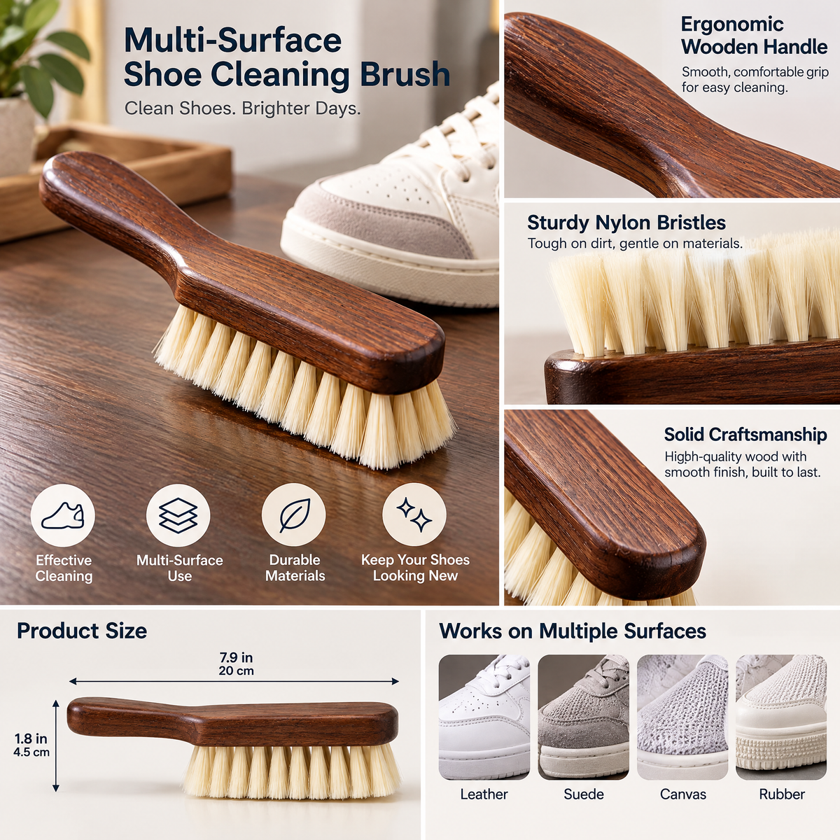 Multi-Surface Shoe Cleaning Brush — detail 2