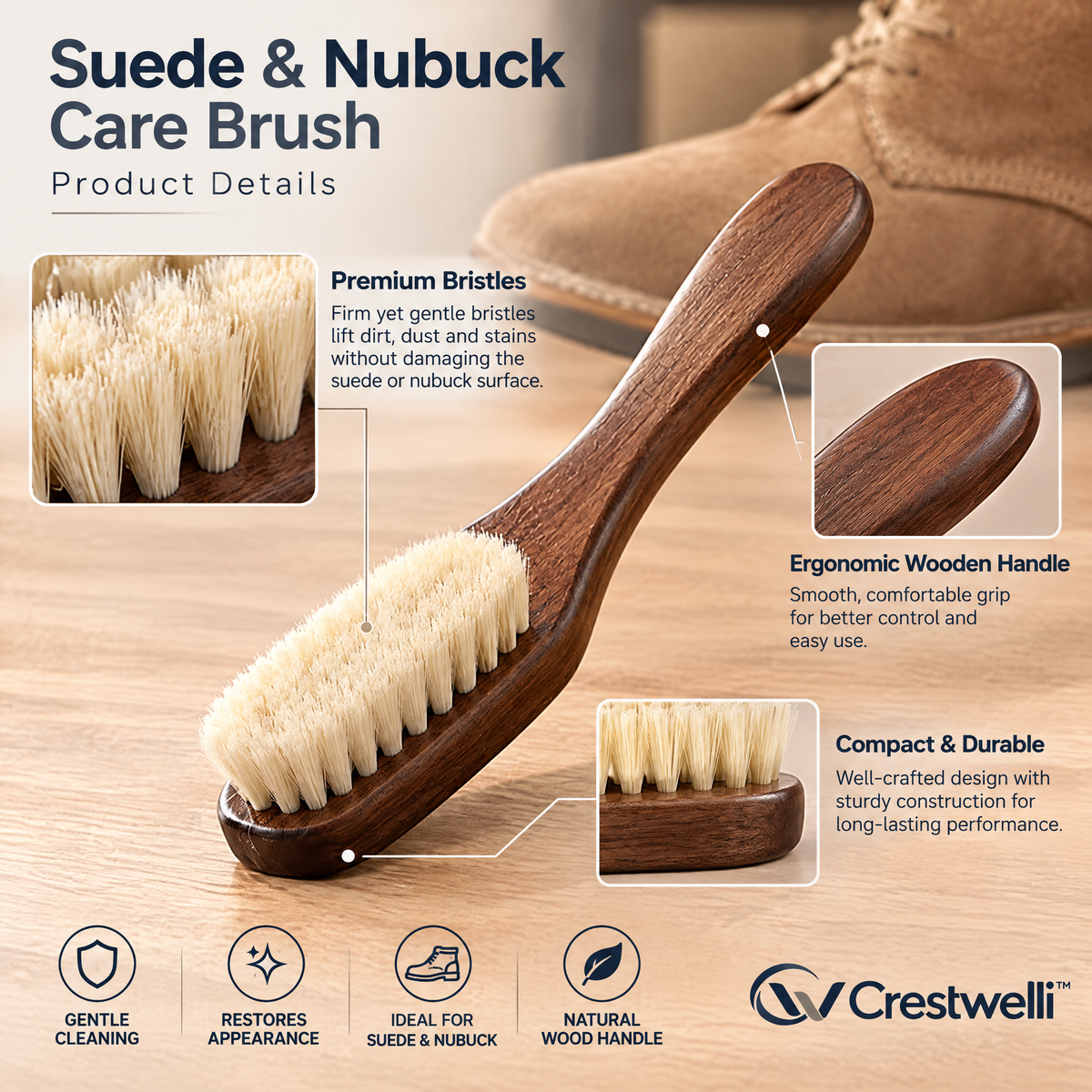 Suede & Nubuck Care Brush — detail 2